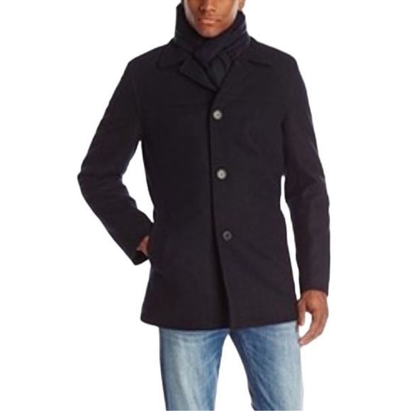 TOMMY HILFIGER BROWN MELTON WOOL WALKING
COAT SIZE SMALL - Picture 3 of 14